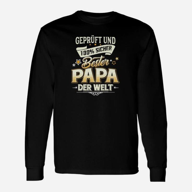 Bester Papa der Welt Schwarzes Langarmshirts, Ideal zum Vatertag