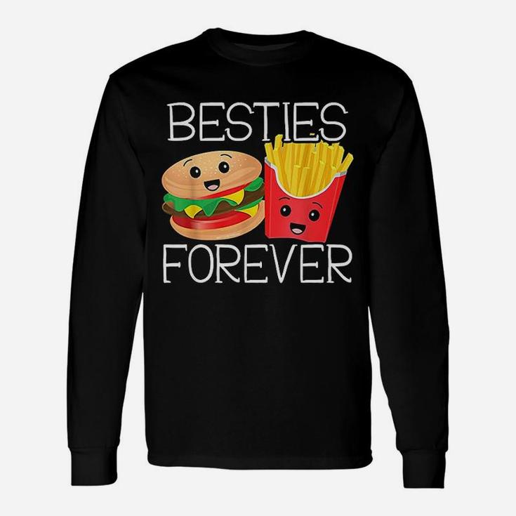 Besties Forever Hamburger French Fries Best Friends Long Sleeve T-Shirt