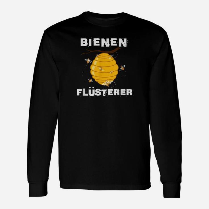 Bienenflüsterer Schwarzes Langarmshirts mit Bienenkorb-Design