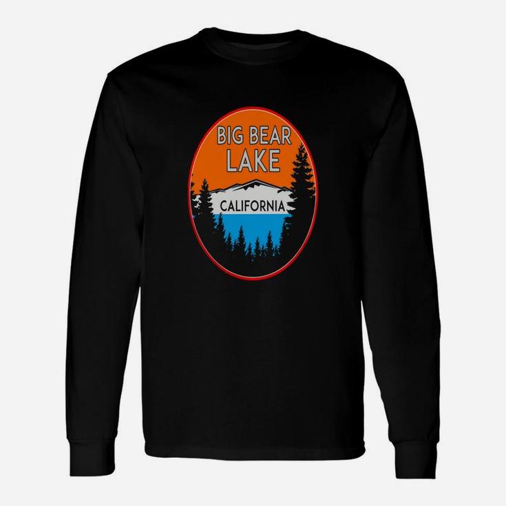 Big Bear Lake California Republic Skiing Ski Lake Long Sleeve T-Shirt