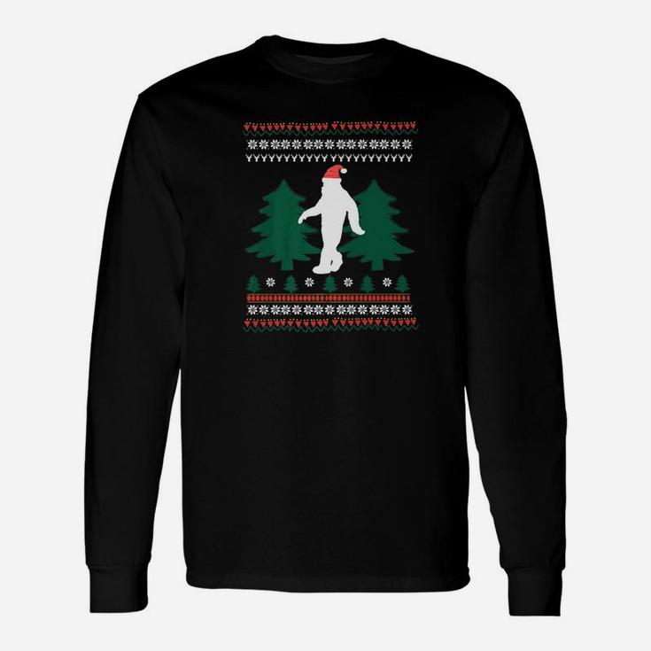 Bigfoot Christmas Sasquatch Santa Clause Long Sleeve T-Shirt