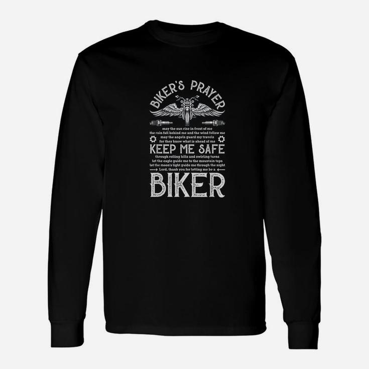 Bikers Prayer Vintage Motorcycle Biker Biking Motorcycling Long Sleeve T-Shirt