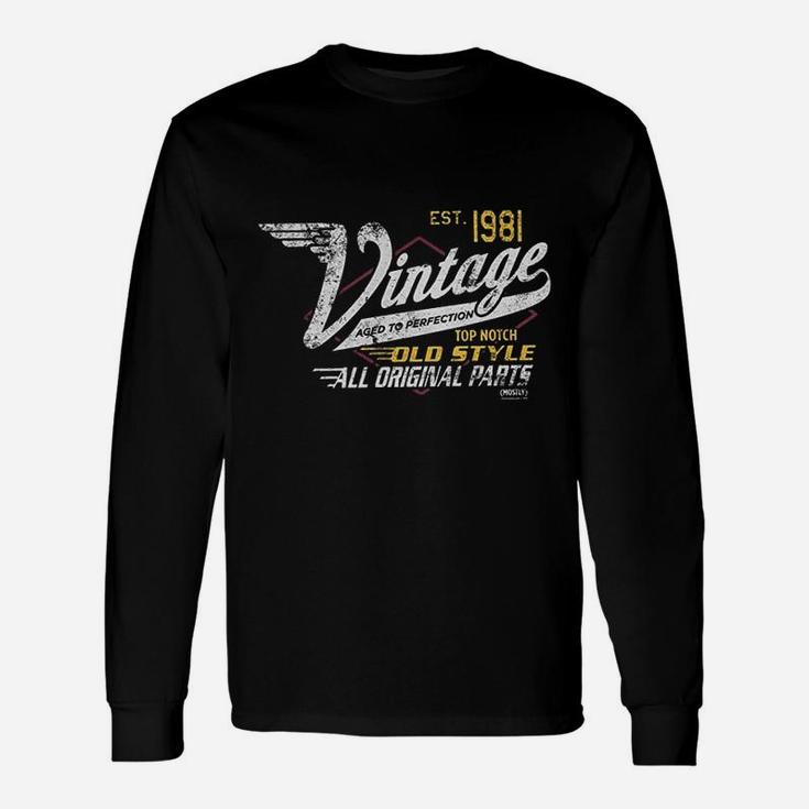 Birthday Vintage 1981 Aged To Perfection Vintage Racing Long Sleeve T-Shirt
