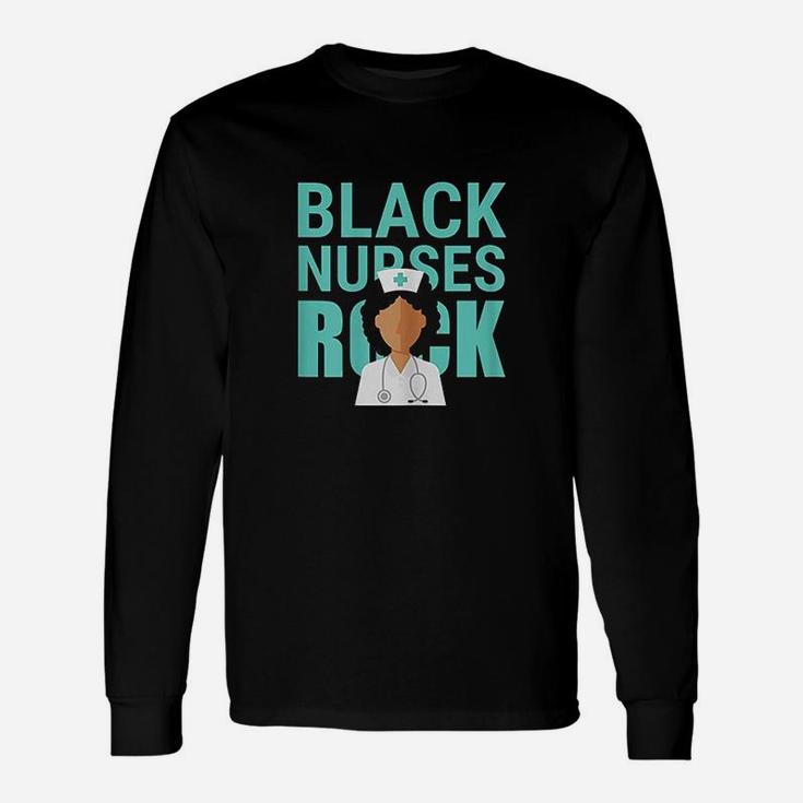 Black Nurses Rock Doctor Medic Health Check Nursing Long Sleeve T-Shirt