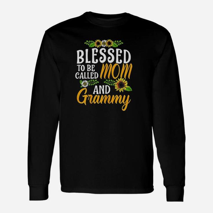 Blessed To Be Called Mom And Grammy Thanksgiving Christmas Long Sleeve T-Shirt
