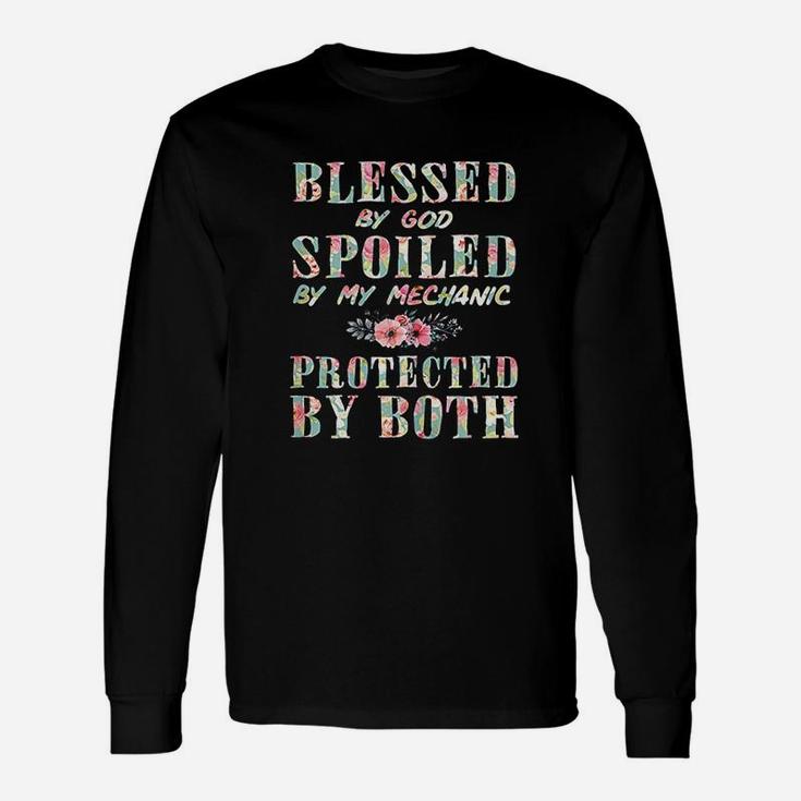 Blessed By God Spoiled By My Mechanic Wife Women Long Sleeve T-Shirt
