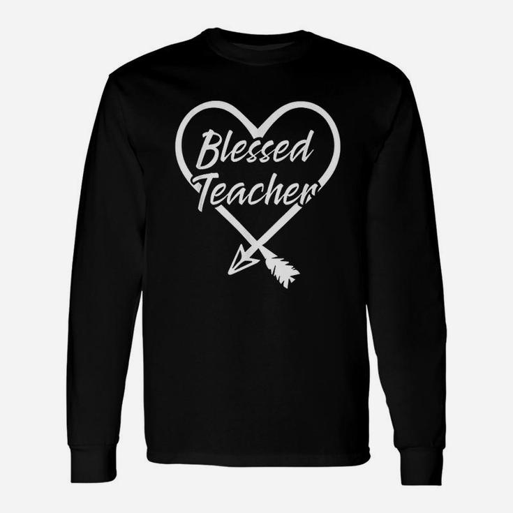 Blessed Teacher Idea For Math And English Teacher Long Sleeve T-Shirt