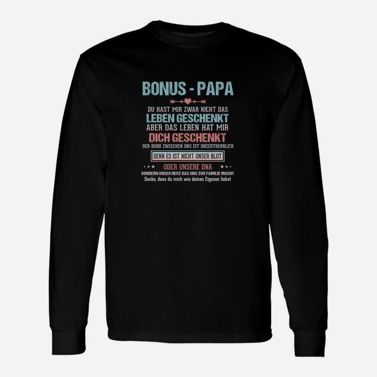 Bonus-Papa Dankbarkeit Herren Langarmshirts, Liebesgeständnis Design