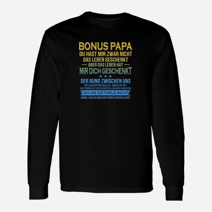 Bonus Papa Langarmshirts mit inspirierendem Spruch, Geschenkidee