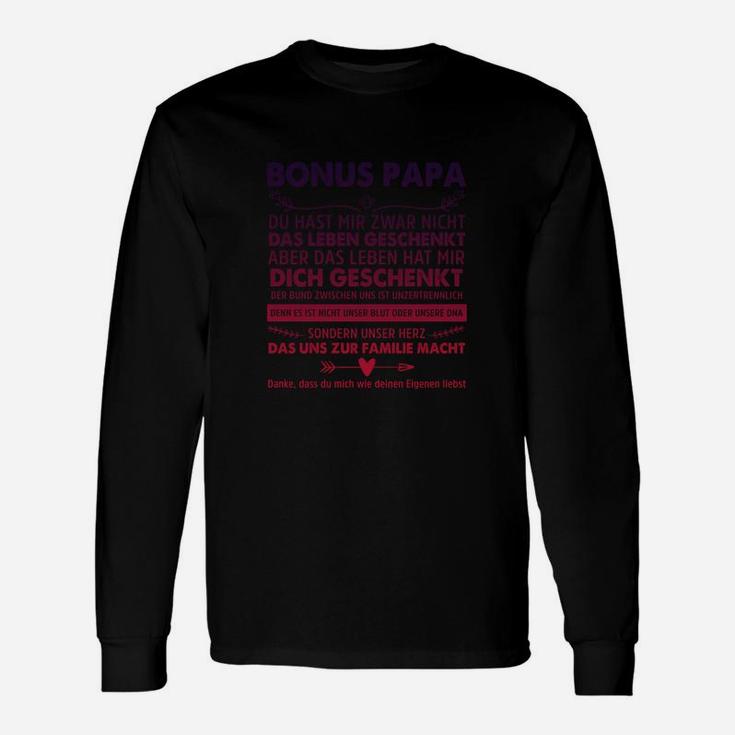 Bonus Papa Langarmshirts, Personalisiert für Stiefväter mit Spruch