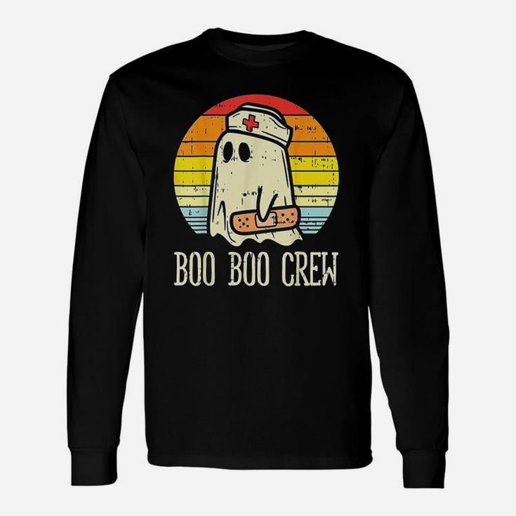 Boo Boo Crew Nurse Retro Halloween Long Sleeve T-Shirt