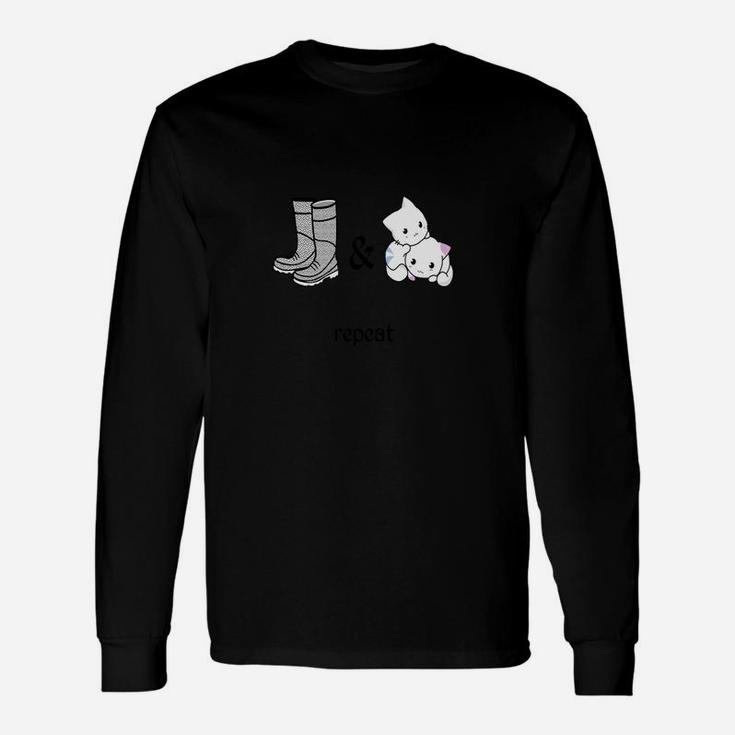 Boots And Cats Beatboxing Long Sleeve T-Shirt