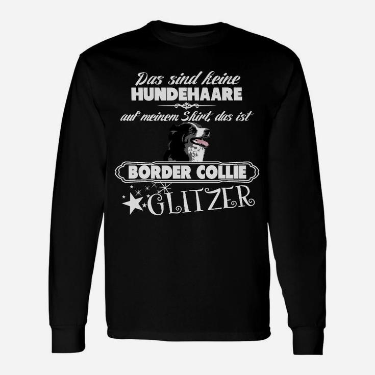 Border Collie Glitzer Langarmshirts für Hundeliebhaber