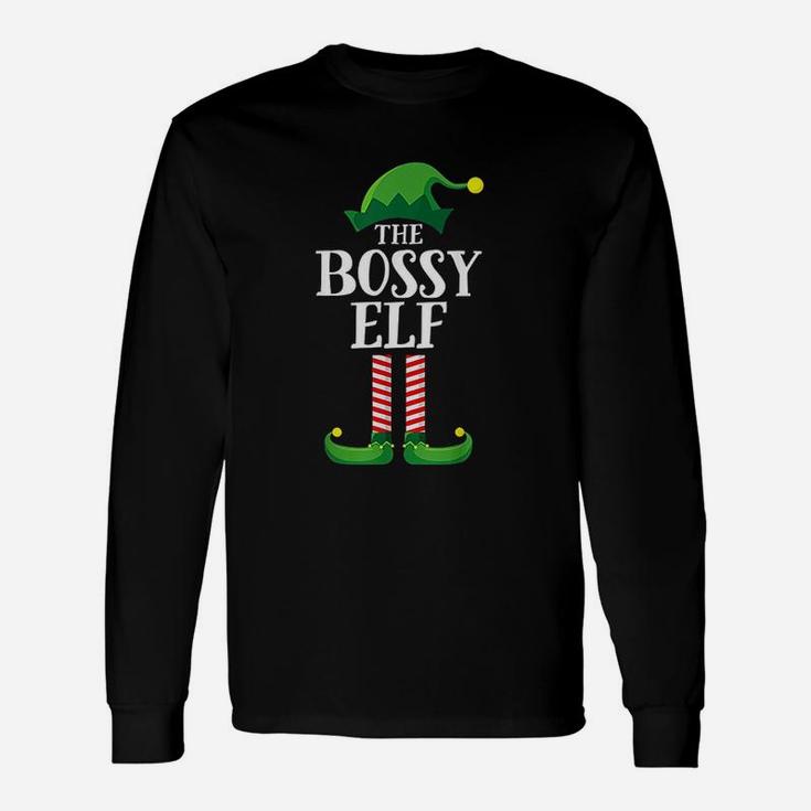 Bossy Elf Matching Group Christmas Party Long Sleeve T-Shirt