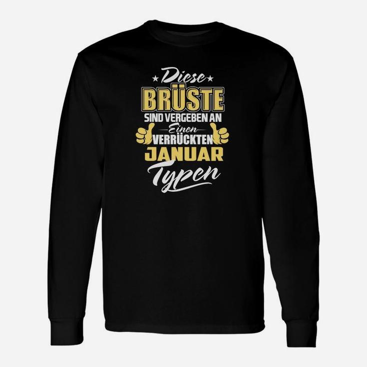 Brüste Verückten Januar Typing Langarmshirts