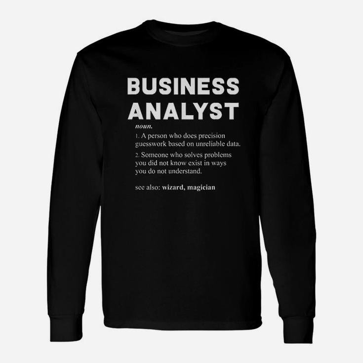 Business Analyst Dictionary Definition Long Sleeve T-Shirt