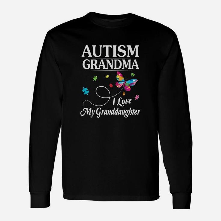Butterfly Grandma I Love My Granddaughter Hope Long Sleeve T-Shirt