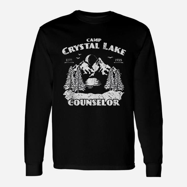 Camp Camping Crystal Lake Counselor Vintage Long Sleeve T-Shirt