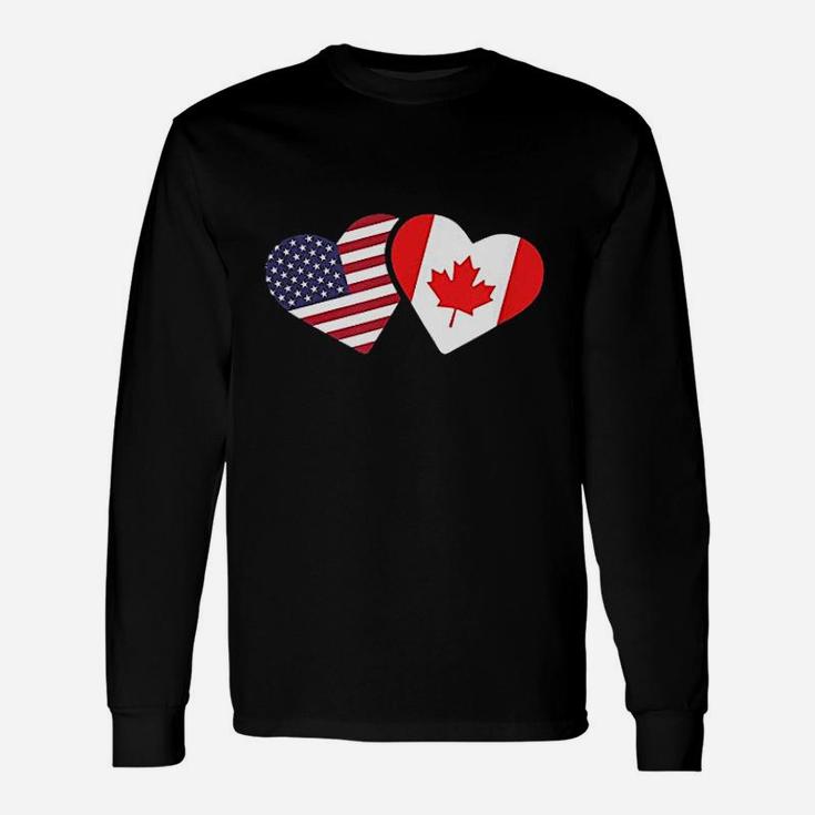 Canada Usa Flag T Shirt Heart Canadian Americans Love Cute Canada Usa Flag T Shirt Heart Canadian Americans Love Cute