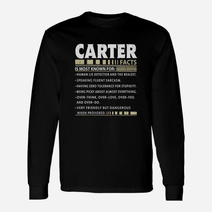 Carter Facts Carter Name Long Sleeve T-Shirt