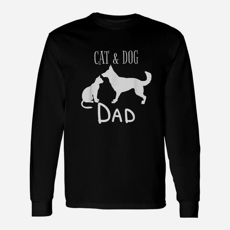 Cat Dog Dad Owner Cute Father Daddy Pet Animal Papa Long Sleeve T-Shirt