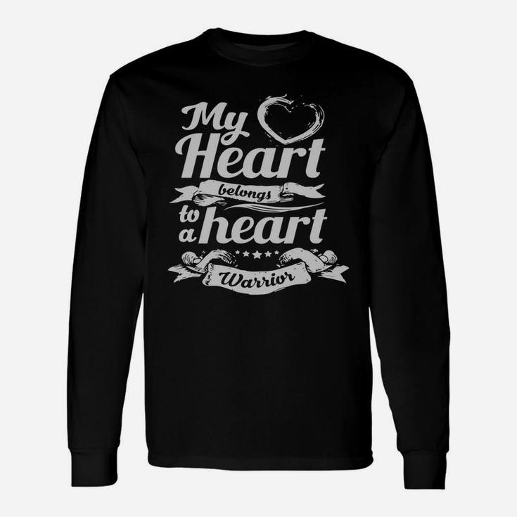 Chd Shirts My Heart Belongs To A Heart Warrior Long Sleeve T-Shirt