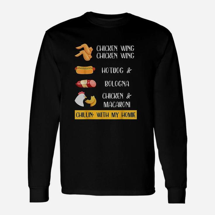Chicken Wing Chicken Wing Hotdog And Bologna Long Sleeve T-Shirt