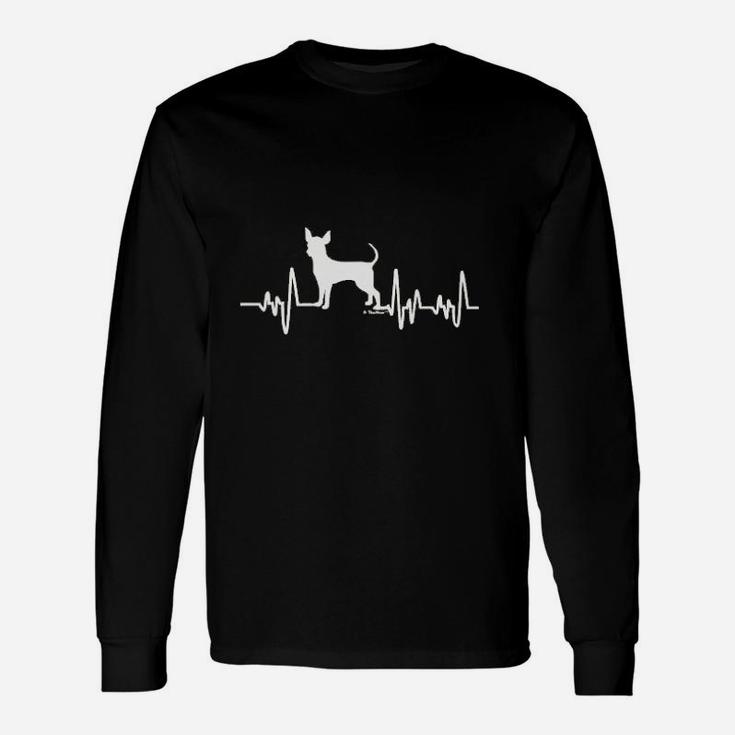 Chihuahua Dog Lover Heartbeat Chihuahua Long Sleeve T-Shirt