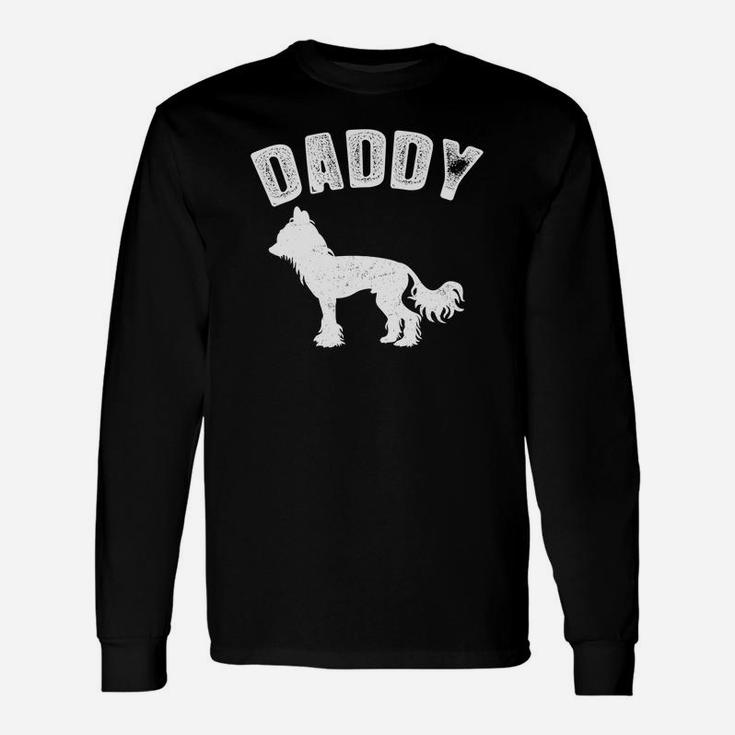 Chinese Crested Daddy Matching Vintag Long Sleeve T-Shirt