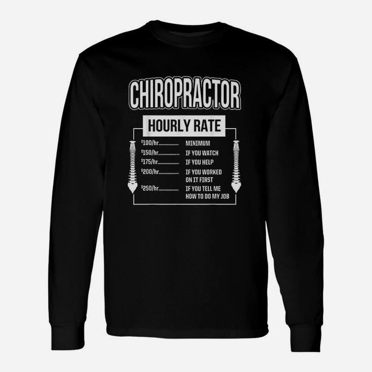 Chiropractic Spine Treatment Rate Spinal Chiropractor Long Sleeve T-Shirt