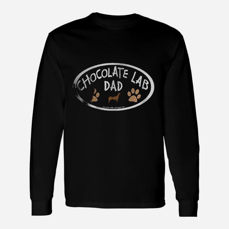 Chocolate Lab Dad Long Sleeve T-Shirt