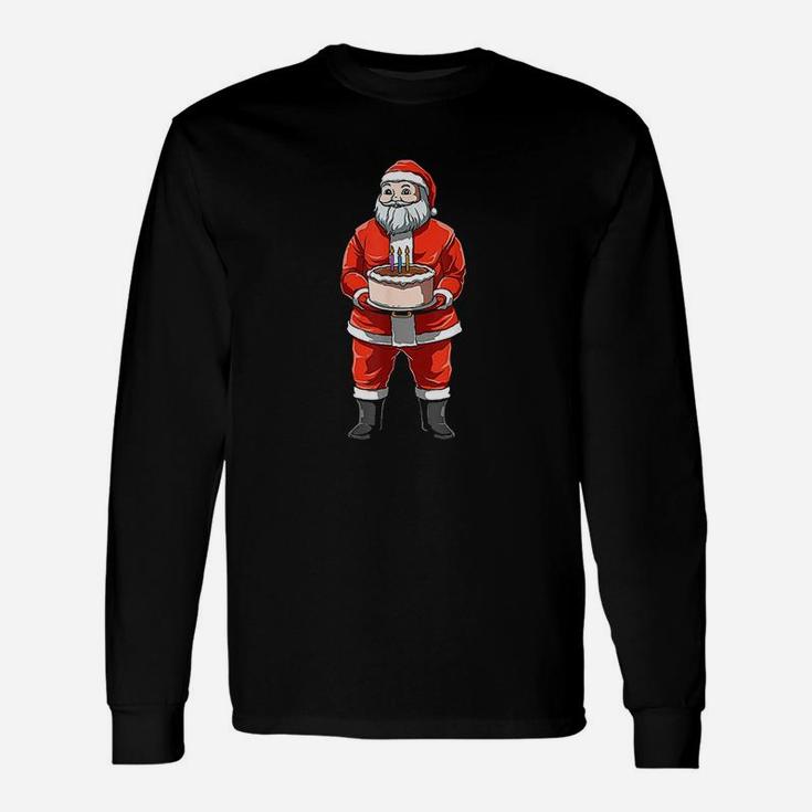 Christmas Birthday Party Outfit Santa Birthday Party Long Sleeve T-Shirt