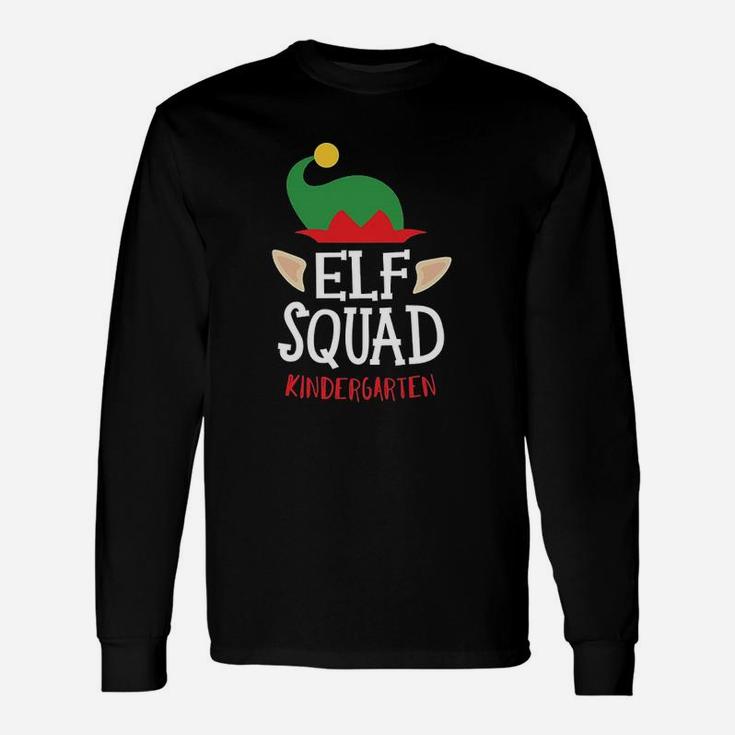 Christmas Elf Squad Kindergarten Teacher Long Sleeve T-Shirt