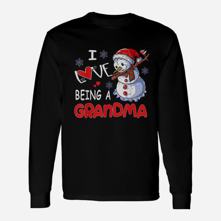 Christmas I Love Being A Grandma Snowman Long Sleeve T-Shirt