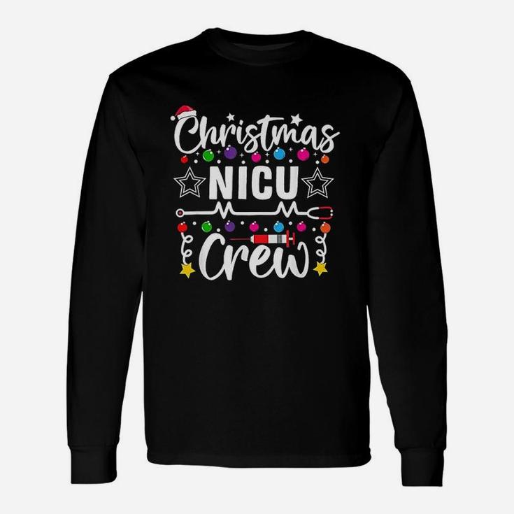 Christmas Nicu Crew Nurse Doctor Tech Neonatal Icu Squad Long Sleeve T-Shirt