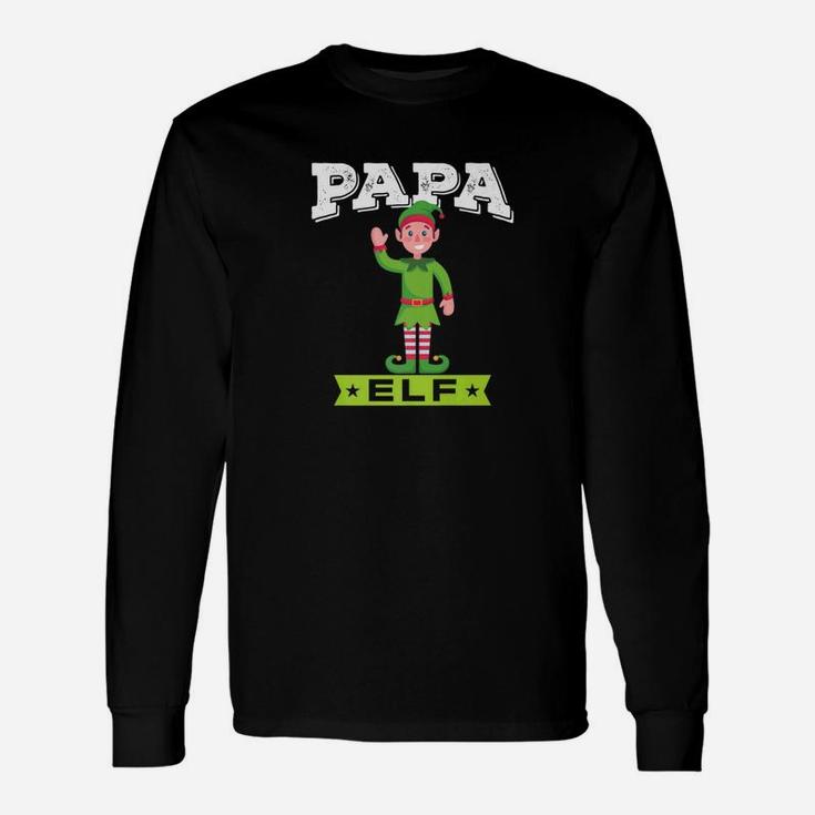 Christmas Shirts Papa Elf S Dad Men Father Holiday Long Sleeve T-Shirt