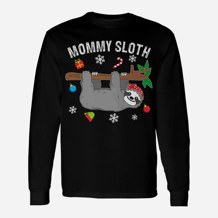 Christmas Sloth Matching Mommy Long Sleeve T-Shirt