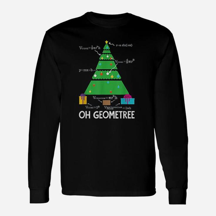 Christmas Tree Geometree Geometry Math Teacher Long Sleeve T-Shirt