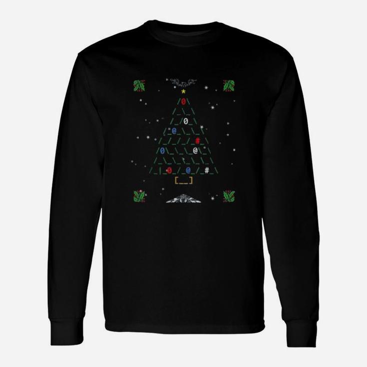 Christmas Tree Made Of Code For A Programmer Long Sleeve T-Shirt