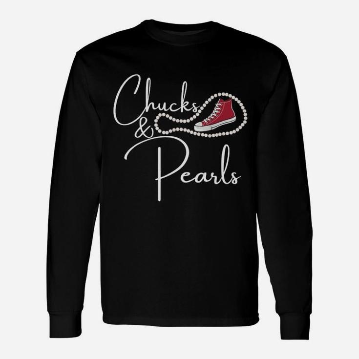 Chucks And Pearls 2021 Retro Vintage Long Sleeve T-Shirt