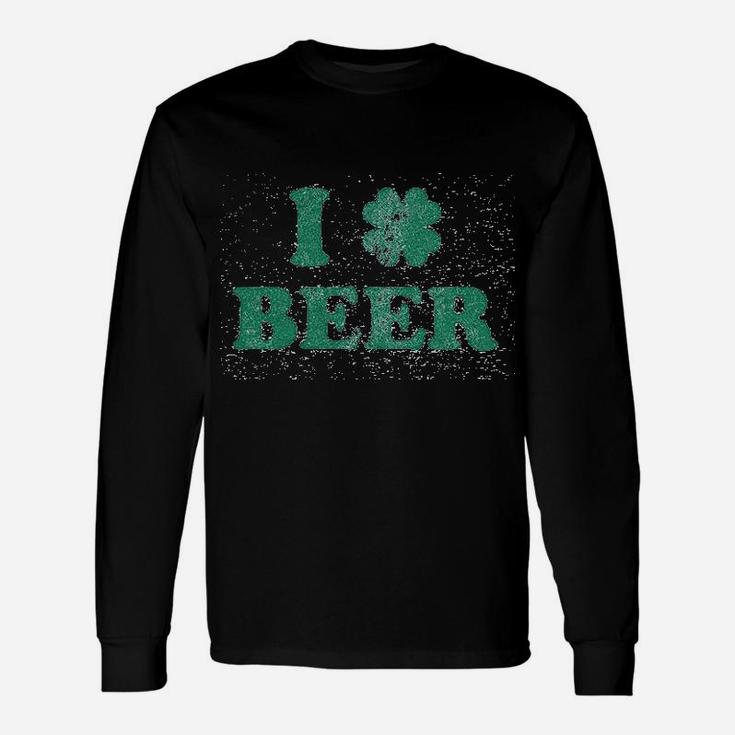 I Clover Beer Shamrock St Saint Patricks Day Long Sleeve T-Shirt