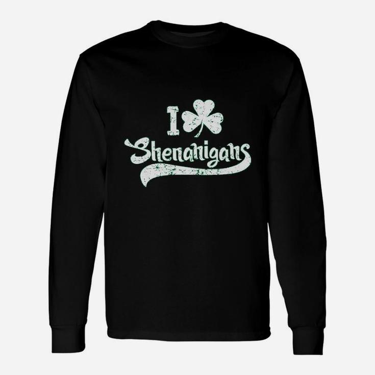 I Clover Shenanigans Irish Clover St Saint Patricks Day Long Sleeve T-Shirt