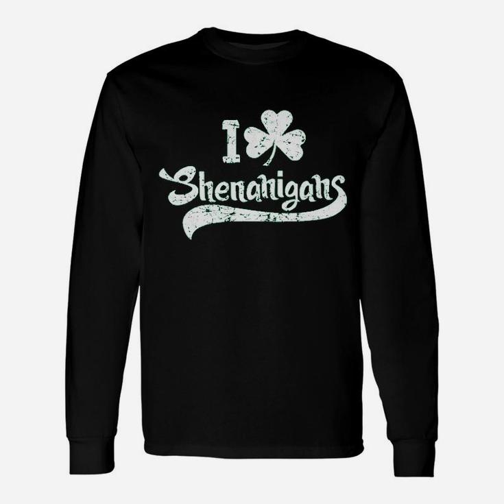I Clover Shenanigans Irish Clover St Saint Patricks Long Sleeve T-Shirt