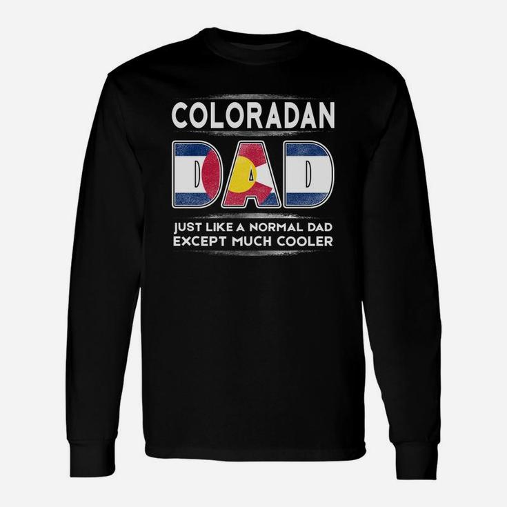 Colorado Dad Is Cooler Promoted To Daddy Long Sleeve T-Shirt