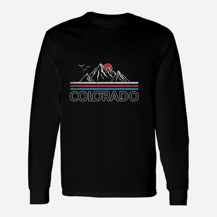 Colorado Mountains Colorado Retro Vintage Classic 80s Long Sleeve T-Shirt