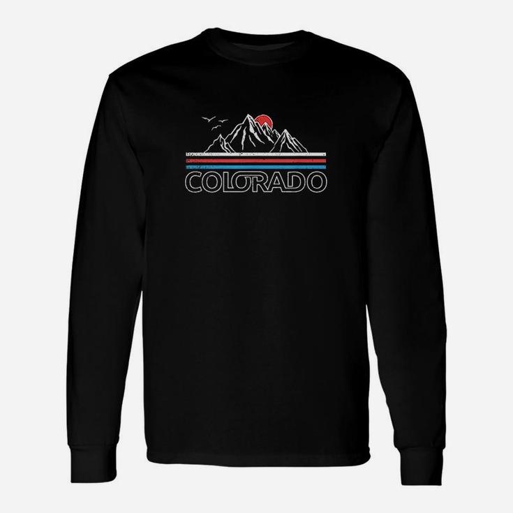 Colorado Mountains Colorado Retro Vintage Classic 80s Long Sleeve T-Shirt