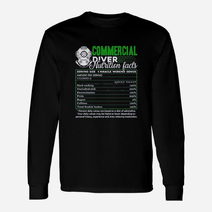 Commercial Diver Commercial Diver Nutrition Facts Long Sleeve T-Shirt