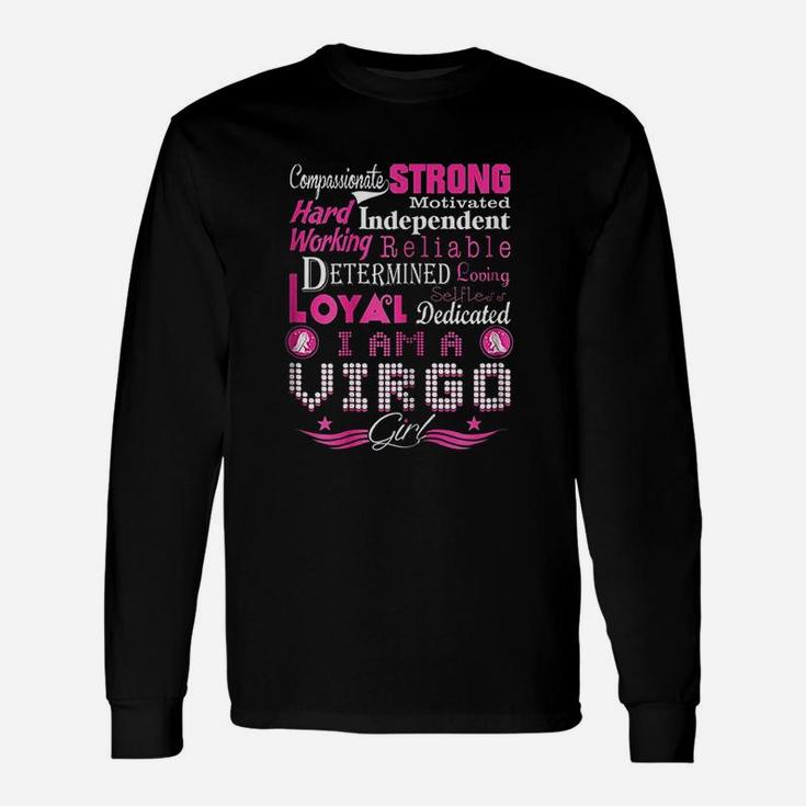 Compassionate Strong Reliable Loving Virgo Girl Long Sleeve T-Shirt