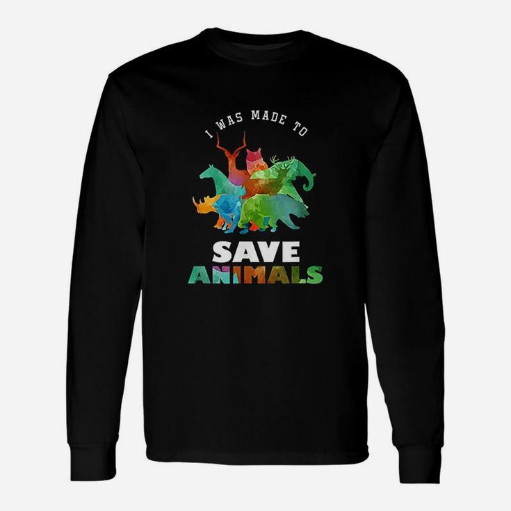 Cool Vets Veterinarian Made To Save Animal Rescuer Long Sleeve T-Shirt