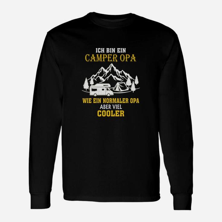 Cooler Camper Opa Langarmshirts, Motiv mit Wohnmobil & Spruch